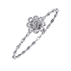 Minimal Floral Diamond Bracelet