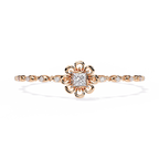 Minimal Floral Diamond Bracelet