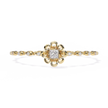 Minimal Floral Diamond Bracelet