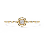 Minimal Floral Diamond Bracelet