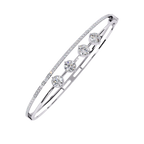 Open Diamond Bangle Bracelet