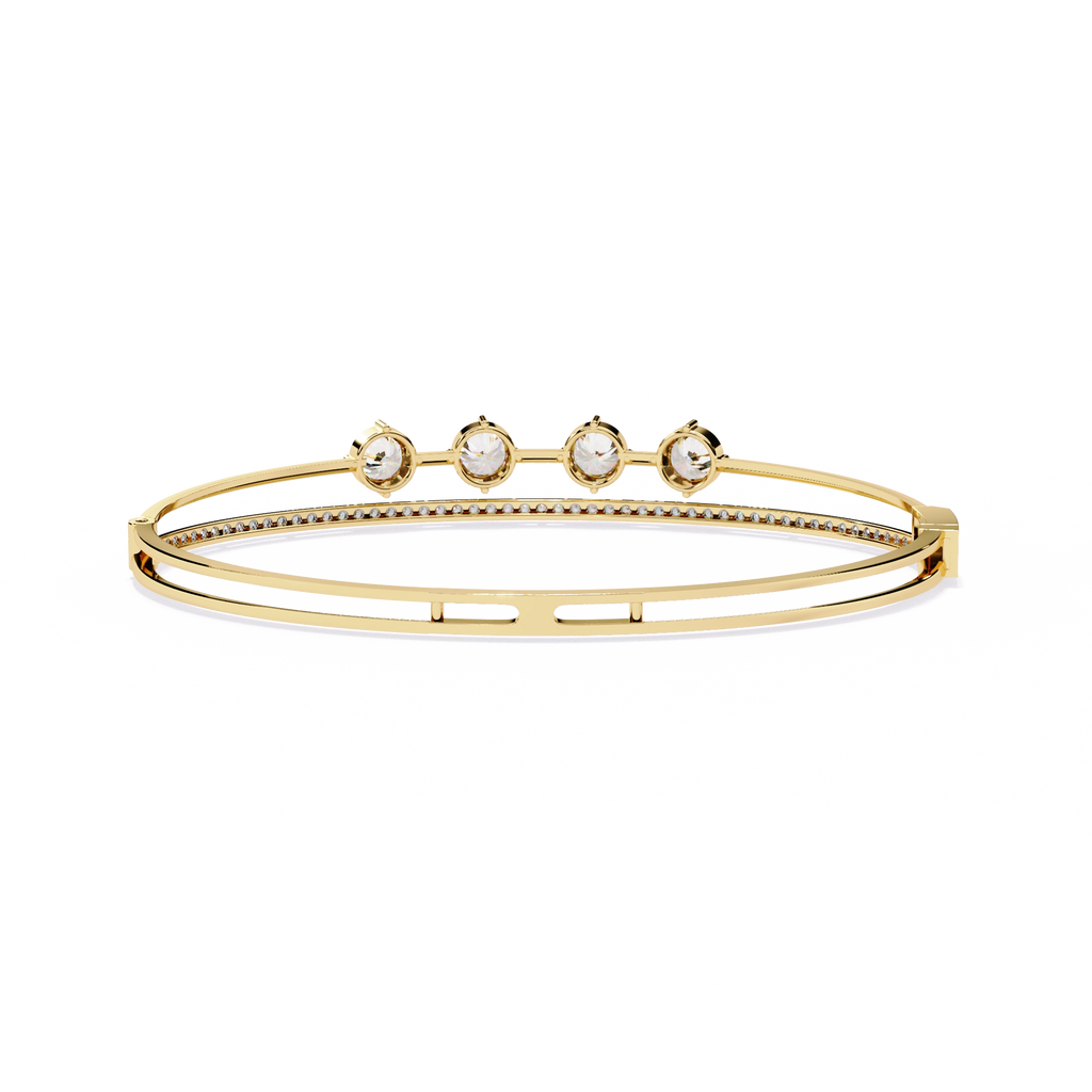 Open Diamond Bangle Bracelet