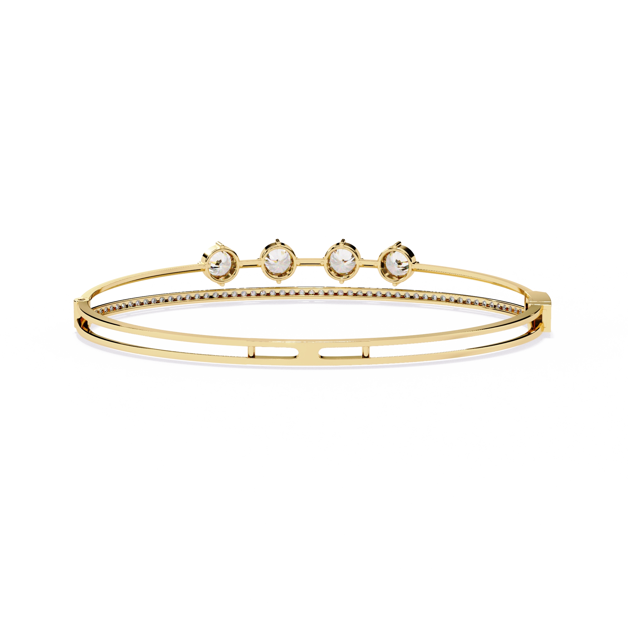 Open Diamond Bangle Bracelet