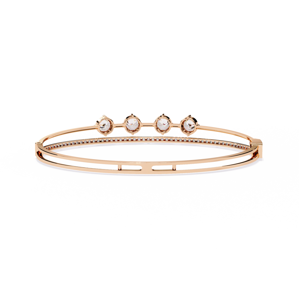 Open Diamond Bangle Bracelet