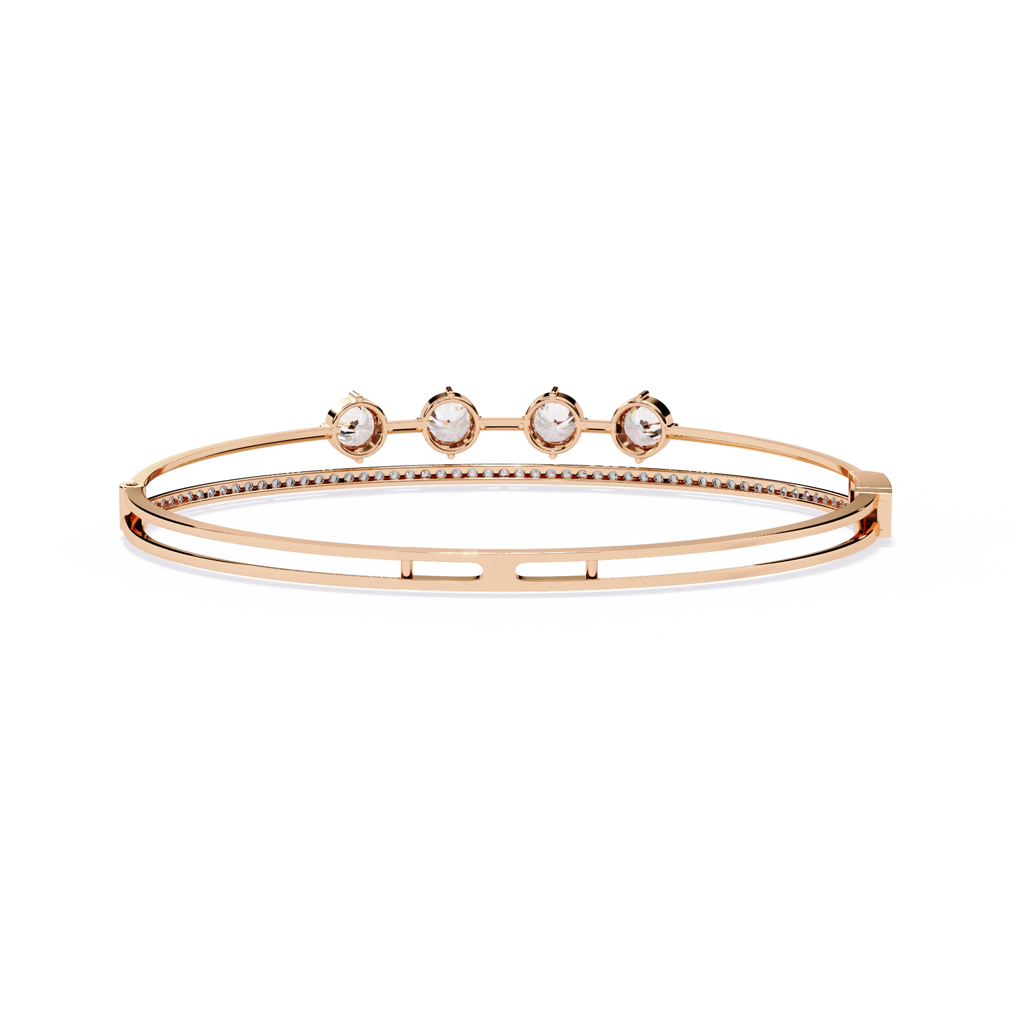 Open Diamond Bangle Bracelet