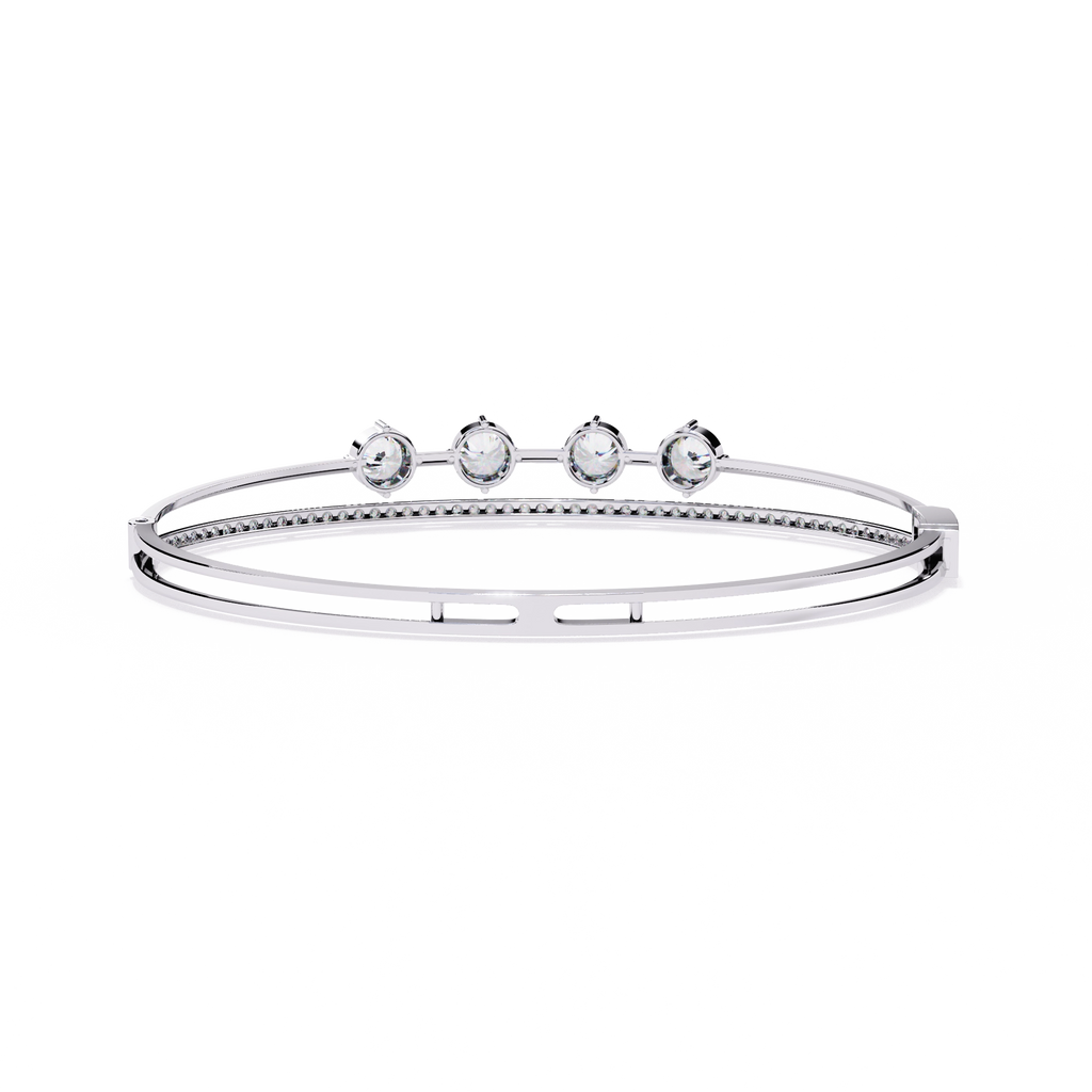 Open Diamond Bangle Bracelet