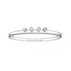 Open Diamond Bangle Bracelet