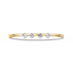 Open Diamond Bangle Bracelet