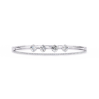 Open Diamond Bangle Bracelet