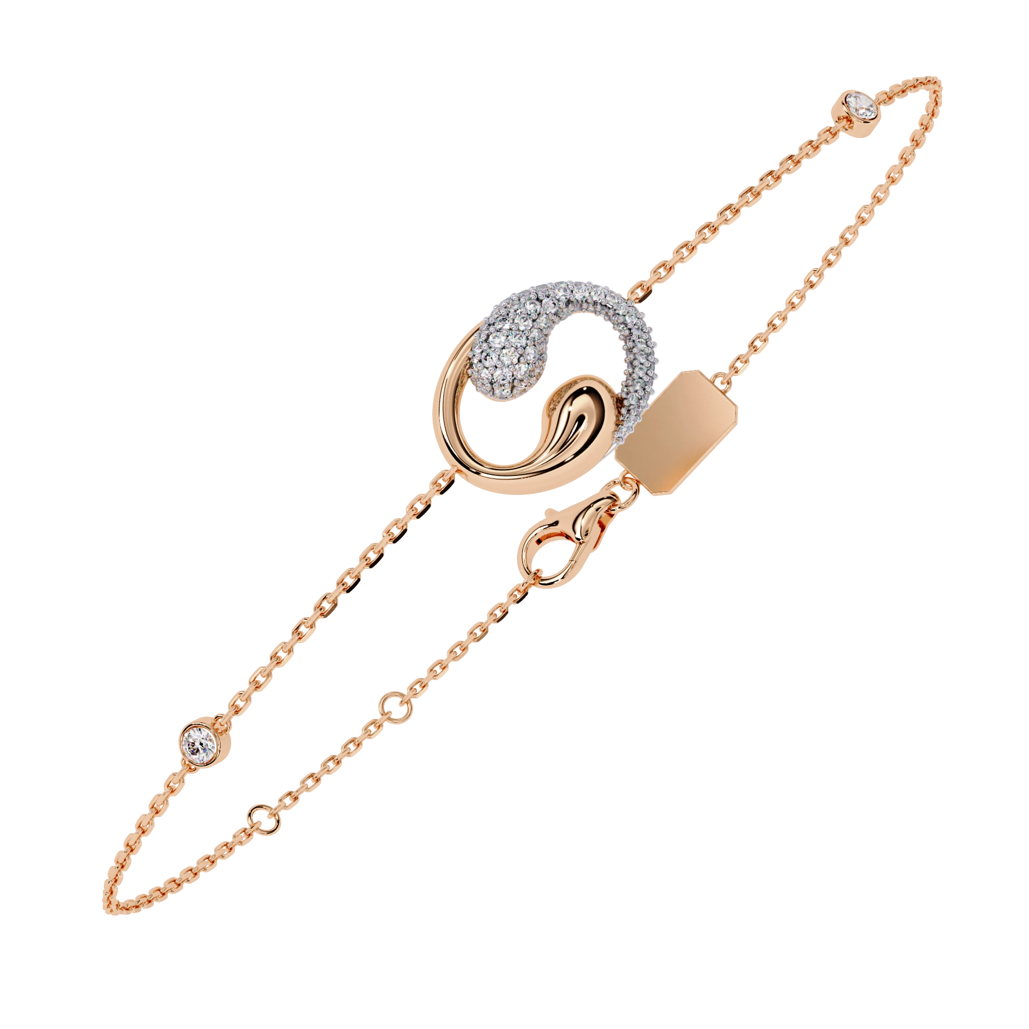 Drop Chain Diamond Bracelet