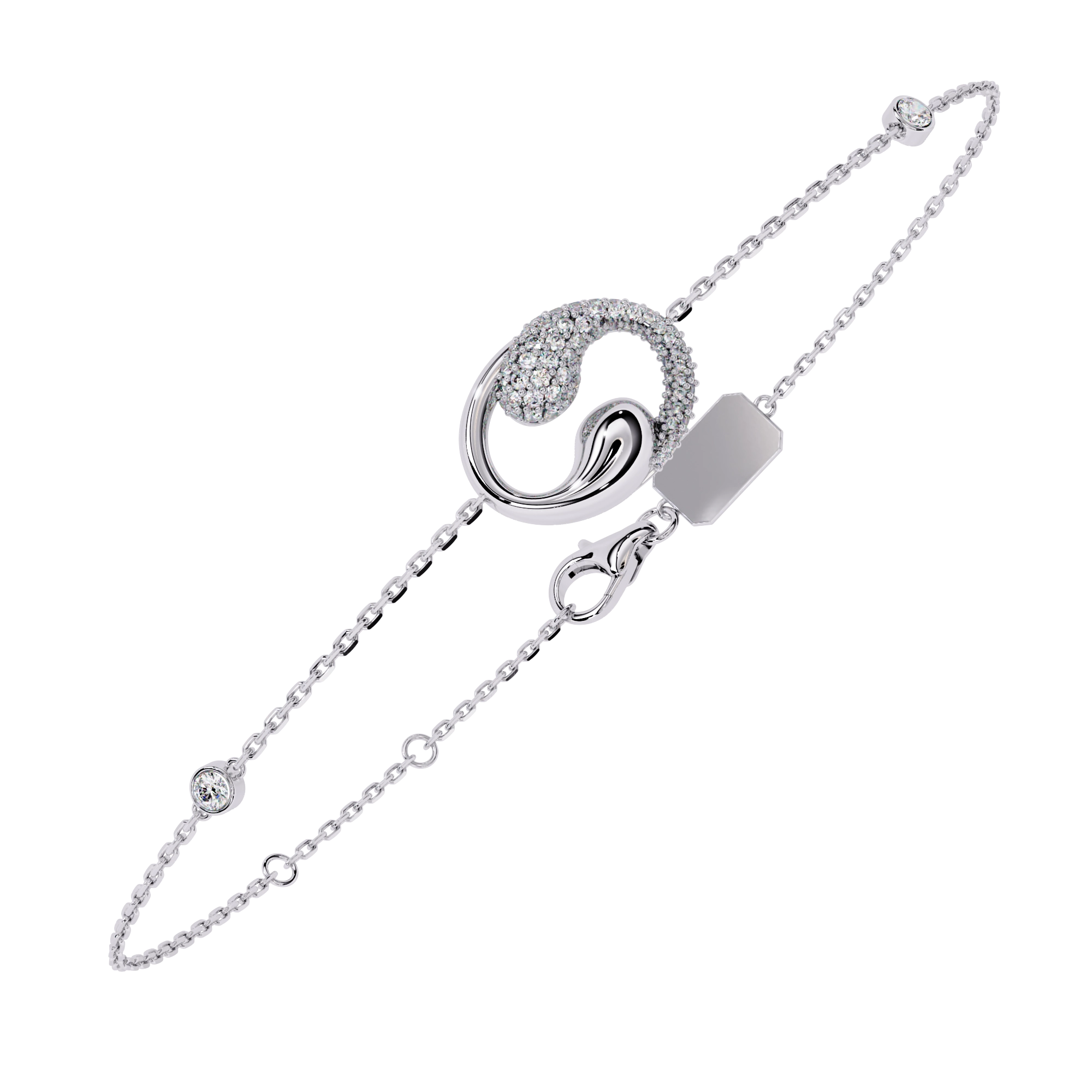 Drop Chain Diamond Bracelet