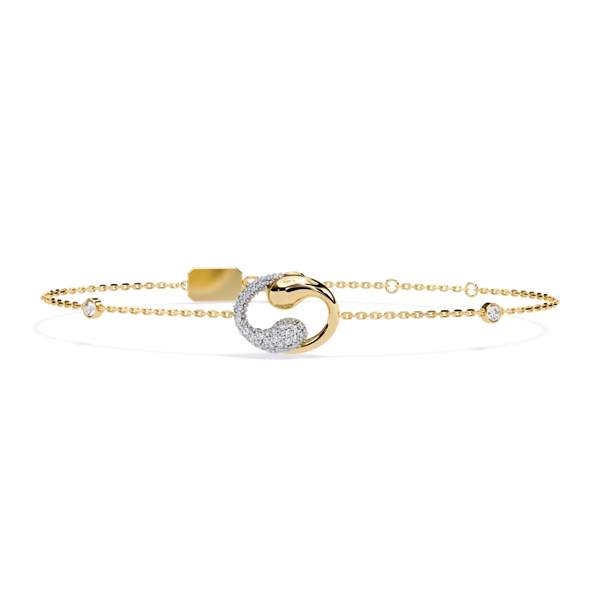 Drop Chain Diamond Bracelet