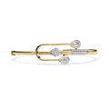Modern Open Diamond Bangle