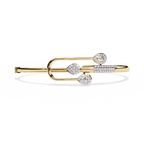 Modern Open Diamond Bangle