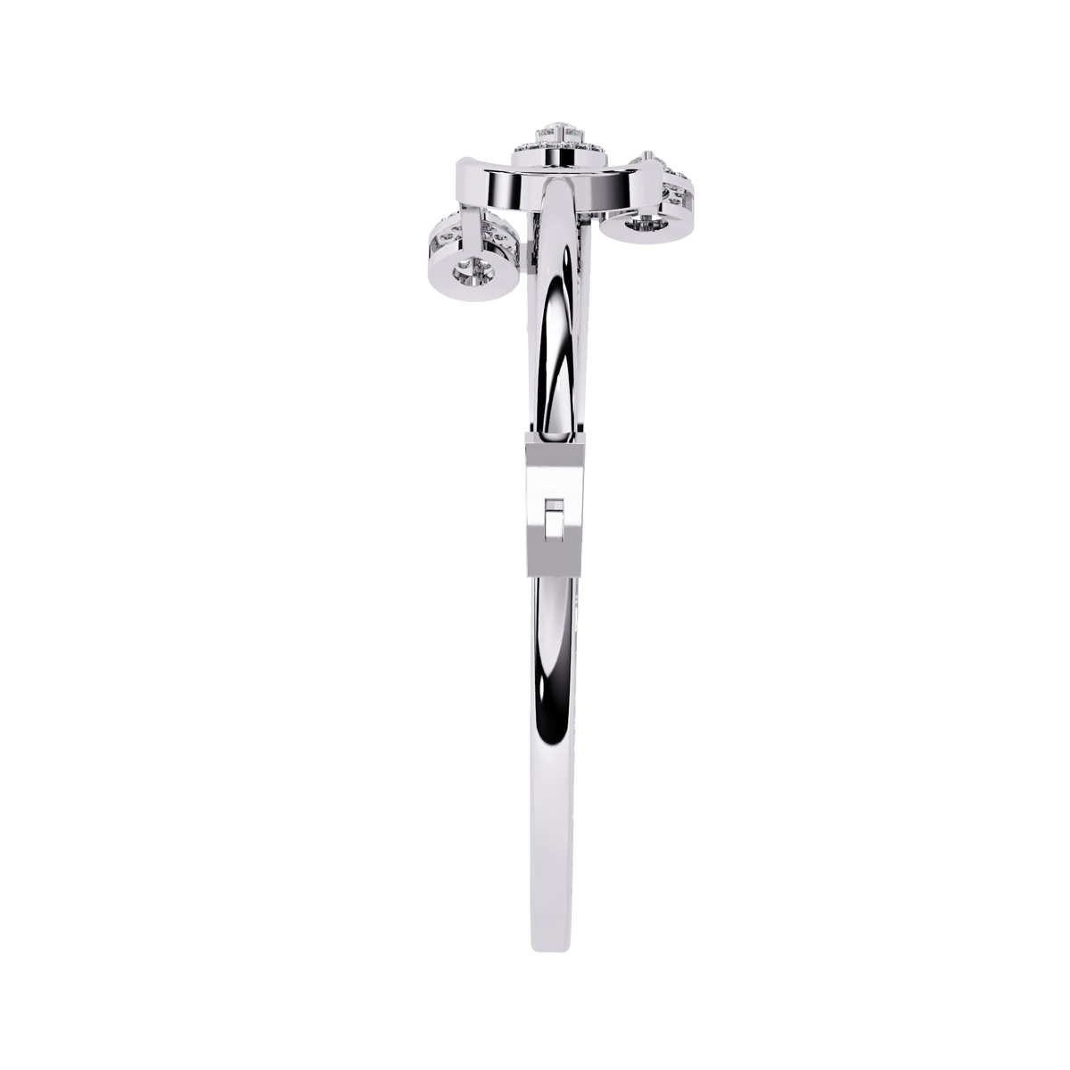 Modern Open Diamond Bangle