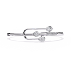 Modern Open Diamond Bangle