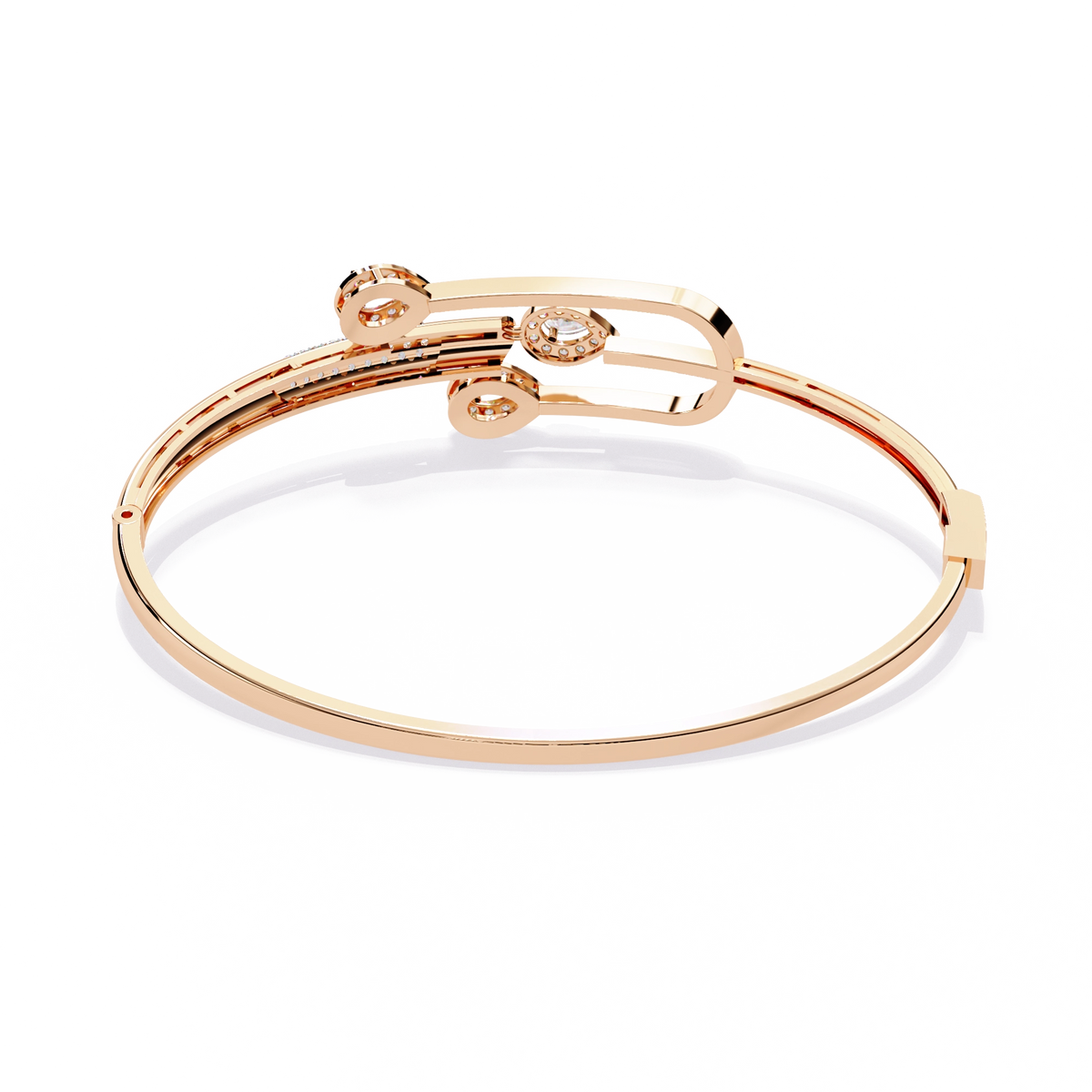 Modern Open Diamond Bangle