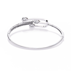Modern Open Diamond Bangle