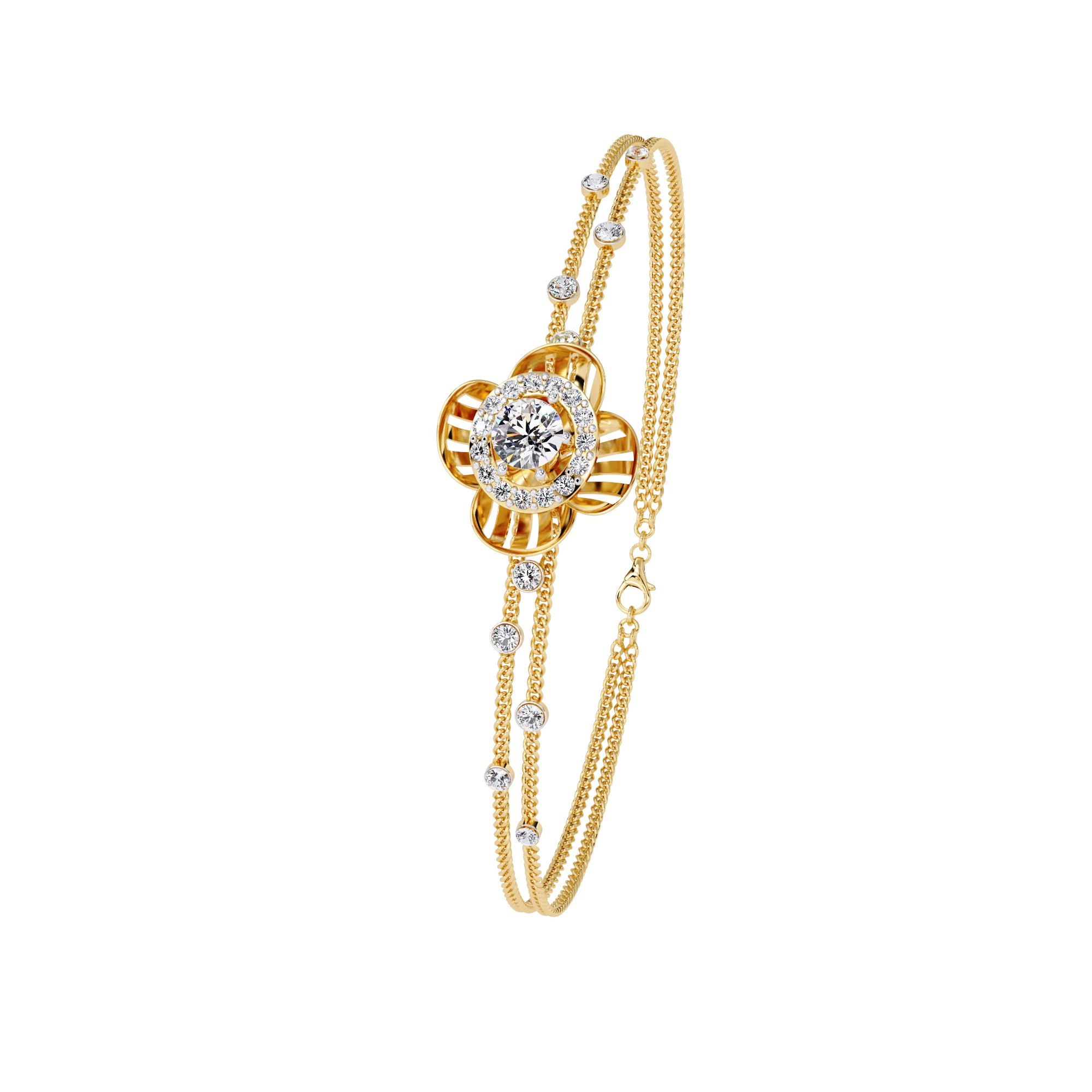 Floral Diamond Bracelet