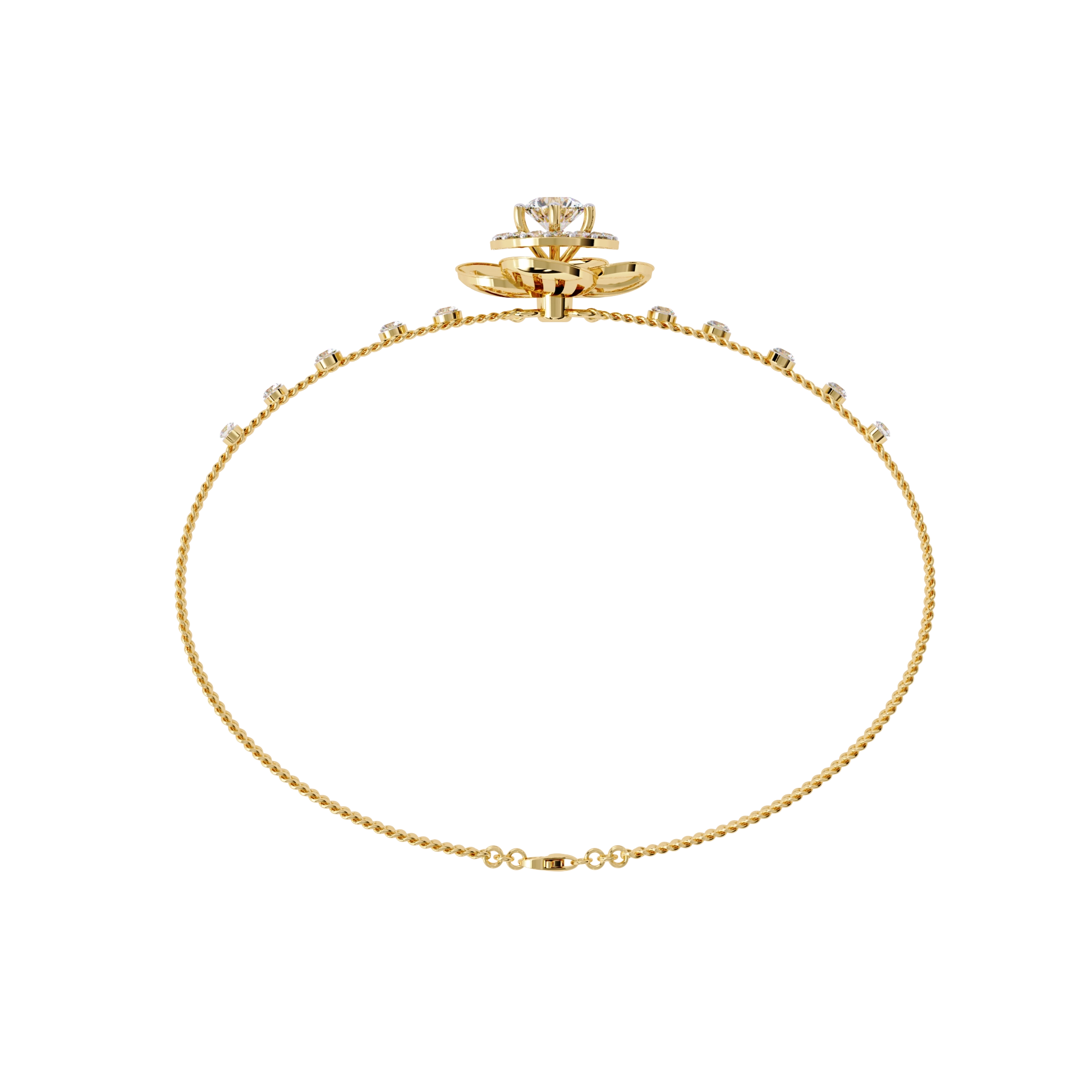 Floral Diamond Bracelet