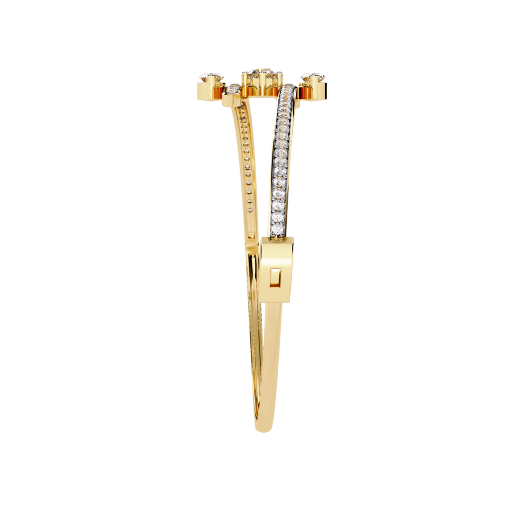 Dual Line Diamond Bangle