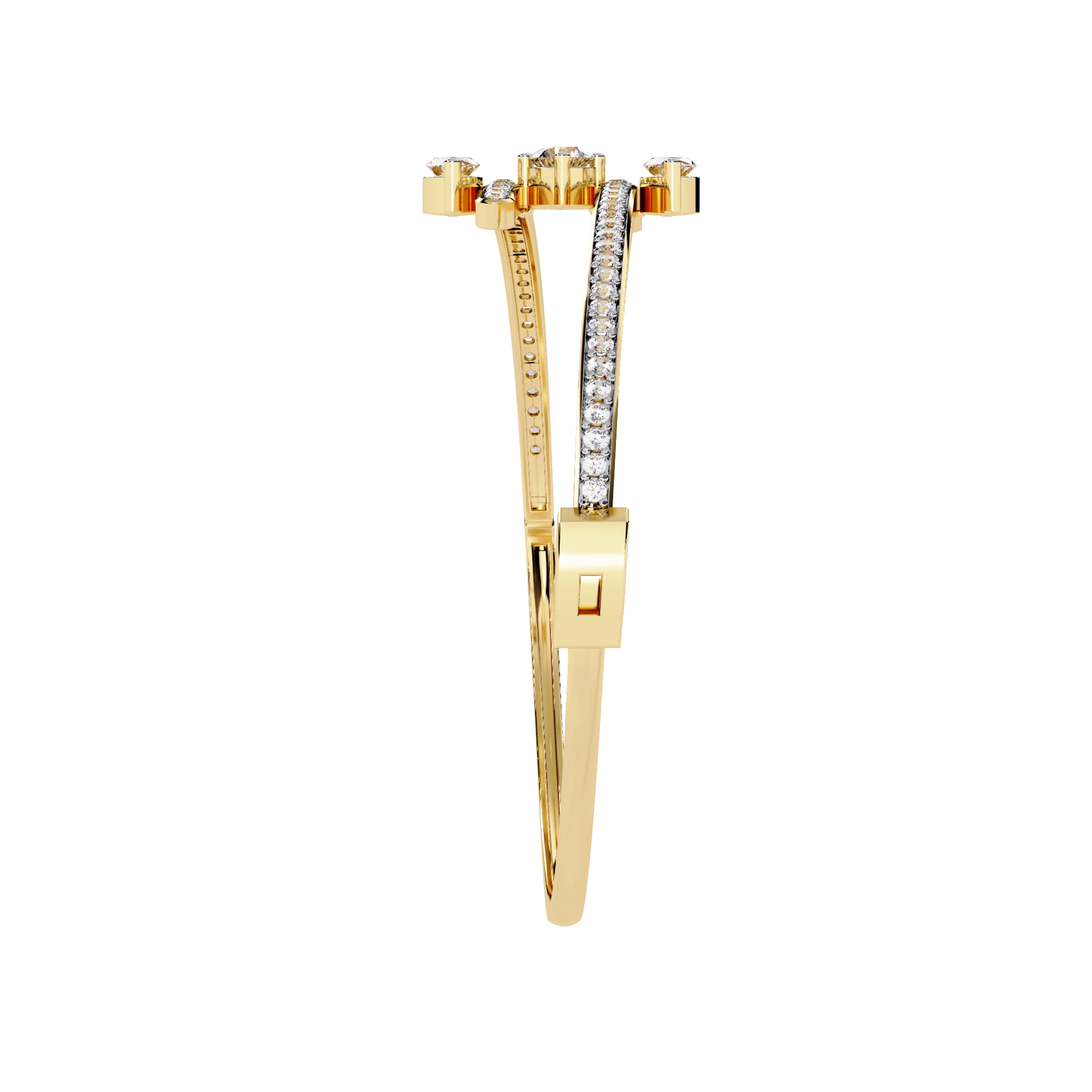 Dual Line Diamond Bangle