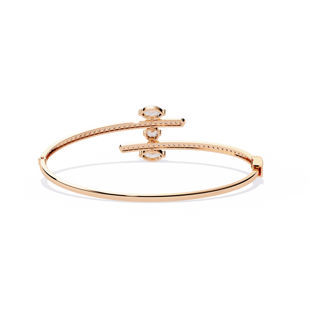 Dual Line Diamond Bangle