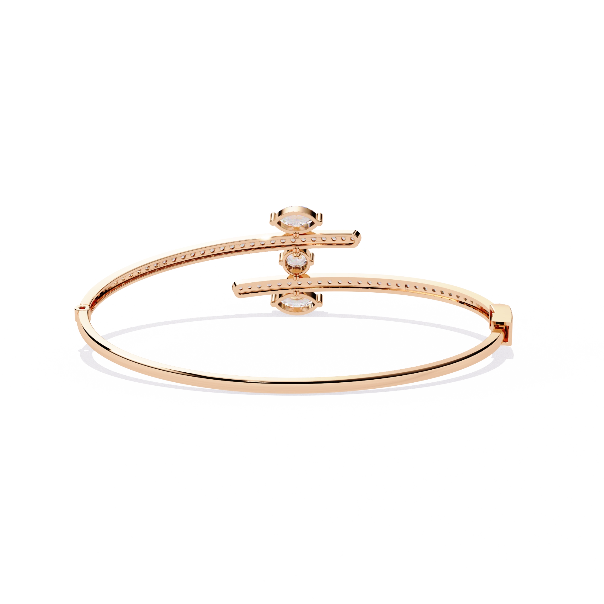 Dual Line Diamond Bangle