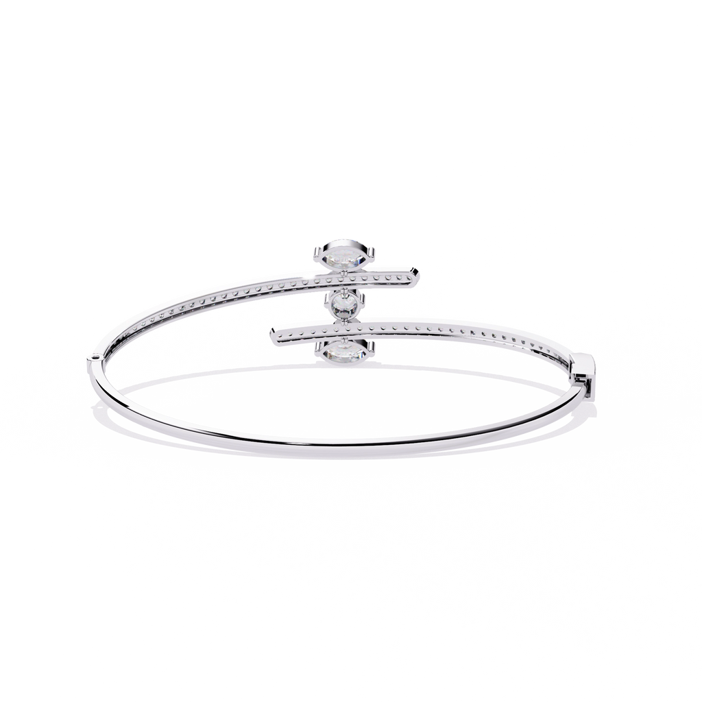 Dual Line Diamond Bangle