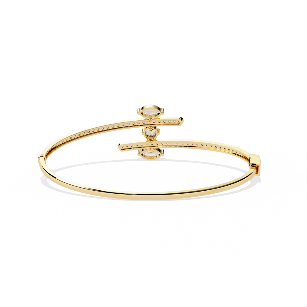 Dual Line Diamond Bangle
