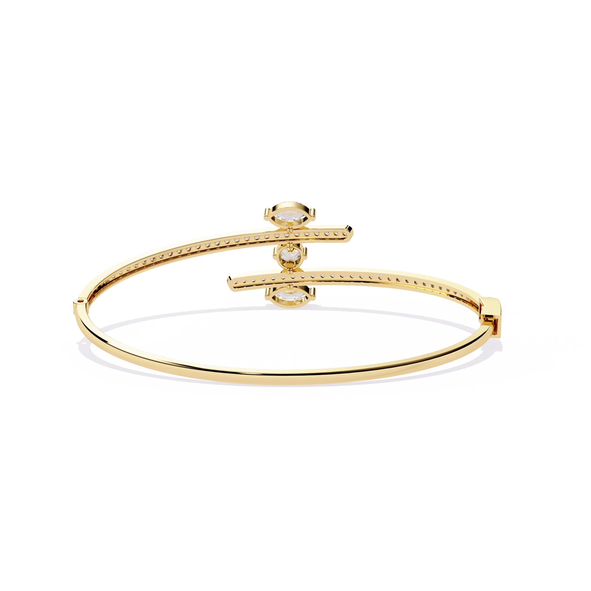 Dual Line Diamond Bangle