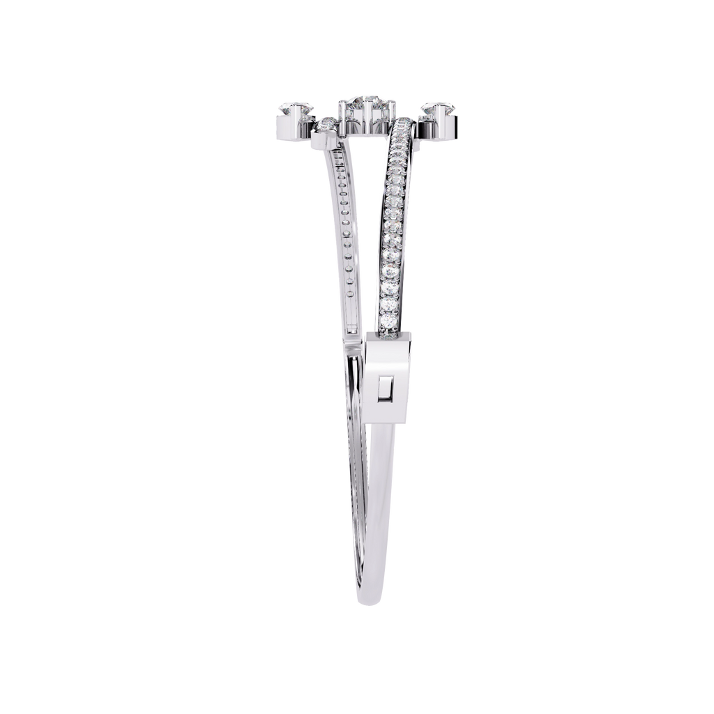 Dual Line Diamond Bangle