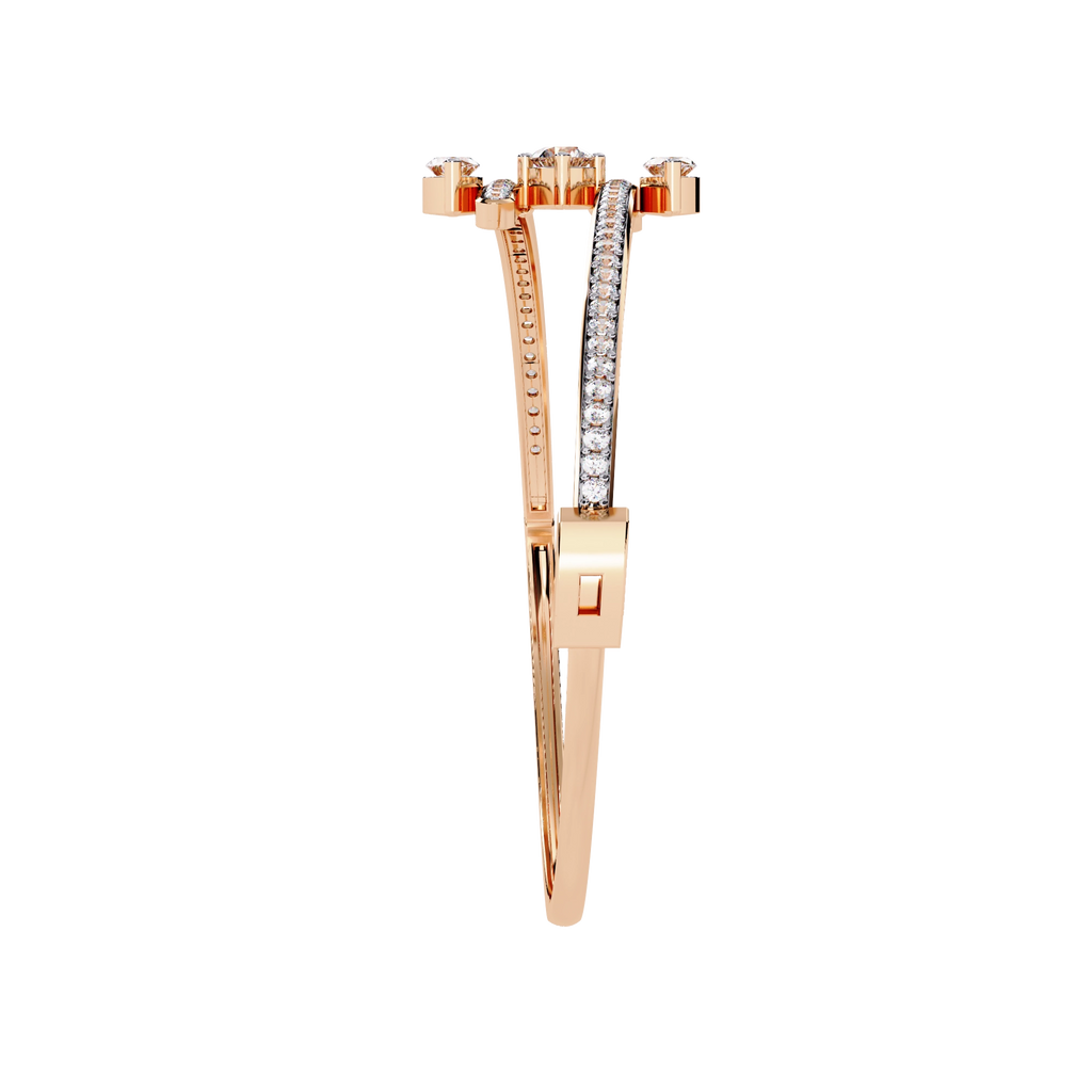 Dual Line Diamond Bangle