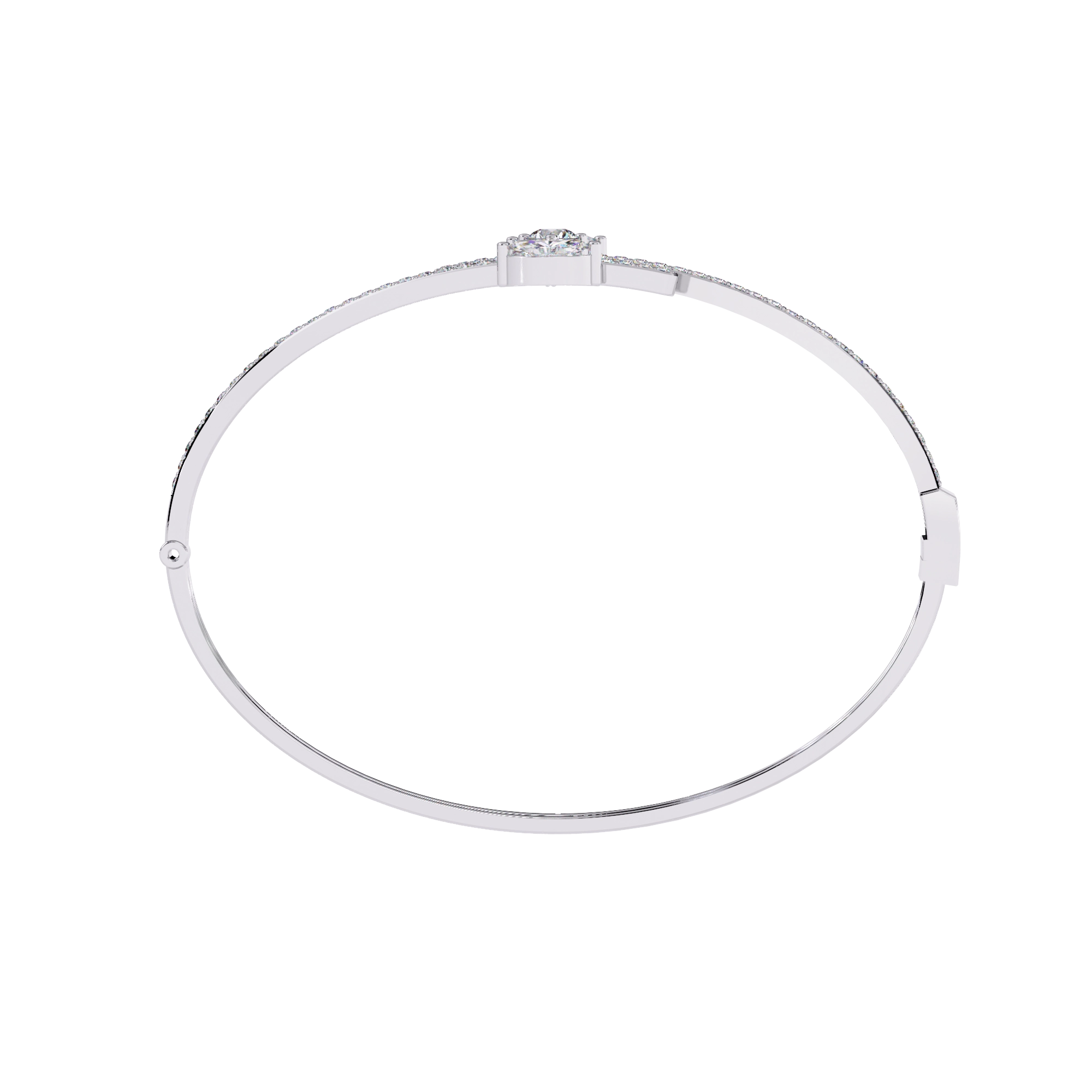 Dual Line Diamond Bangle