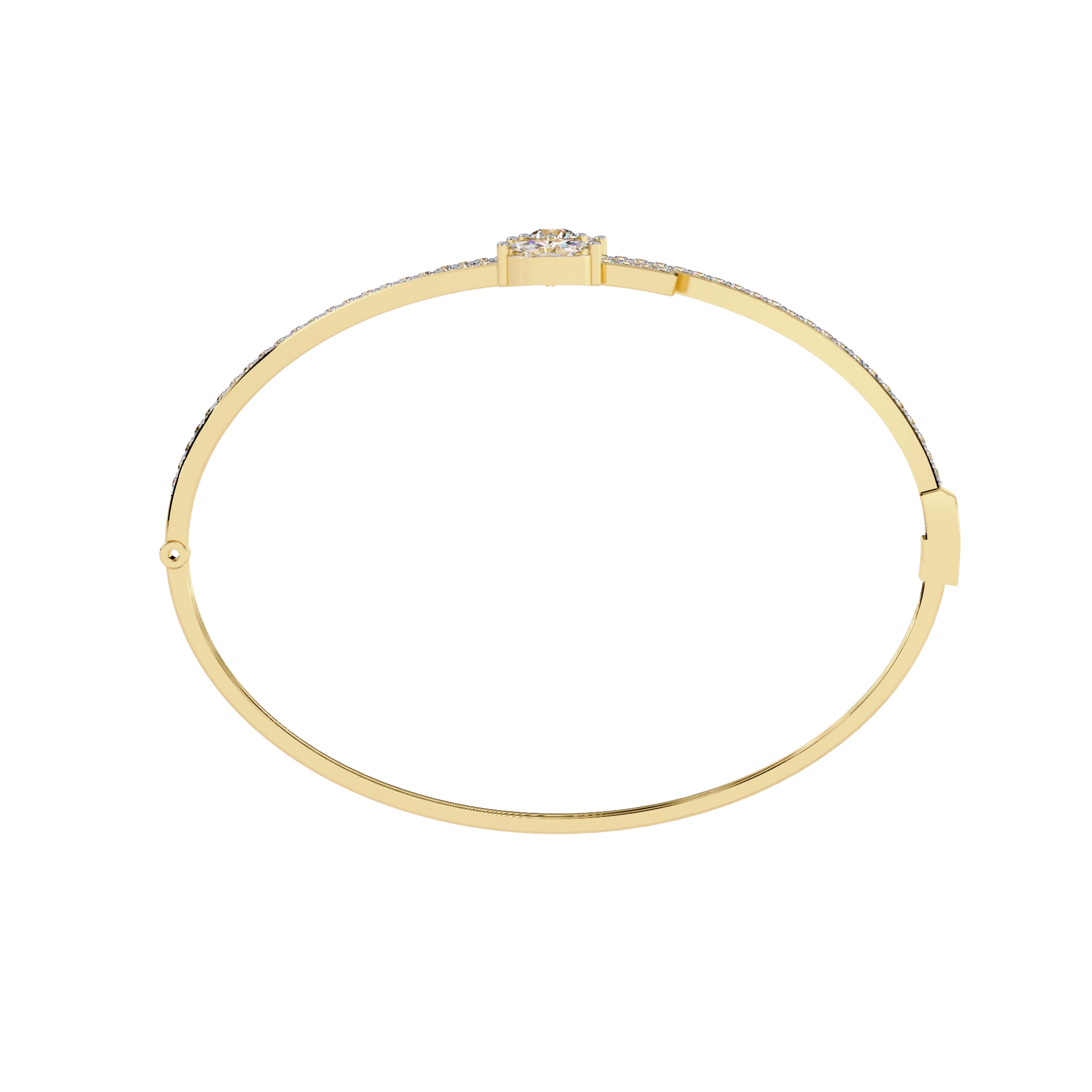 Dual Line Diamond Bangle