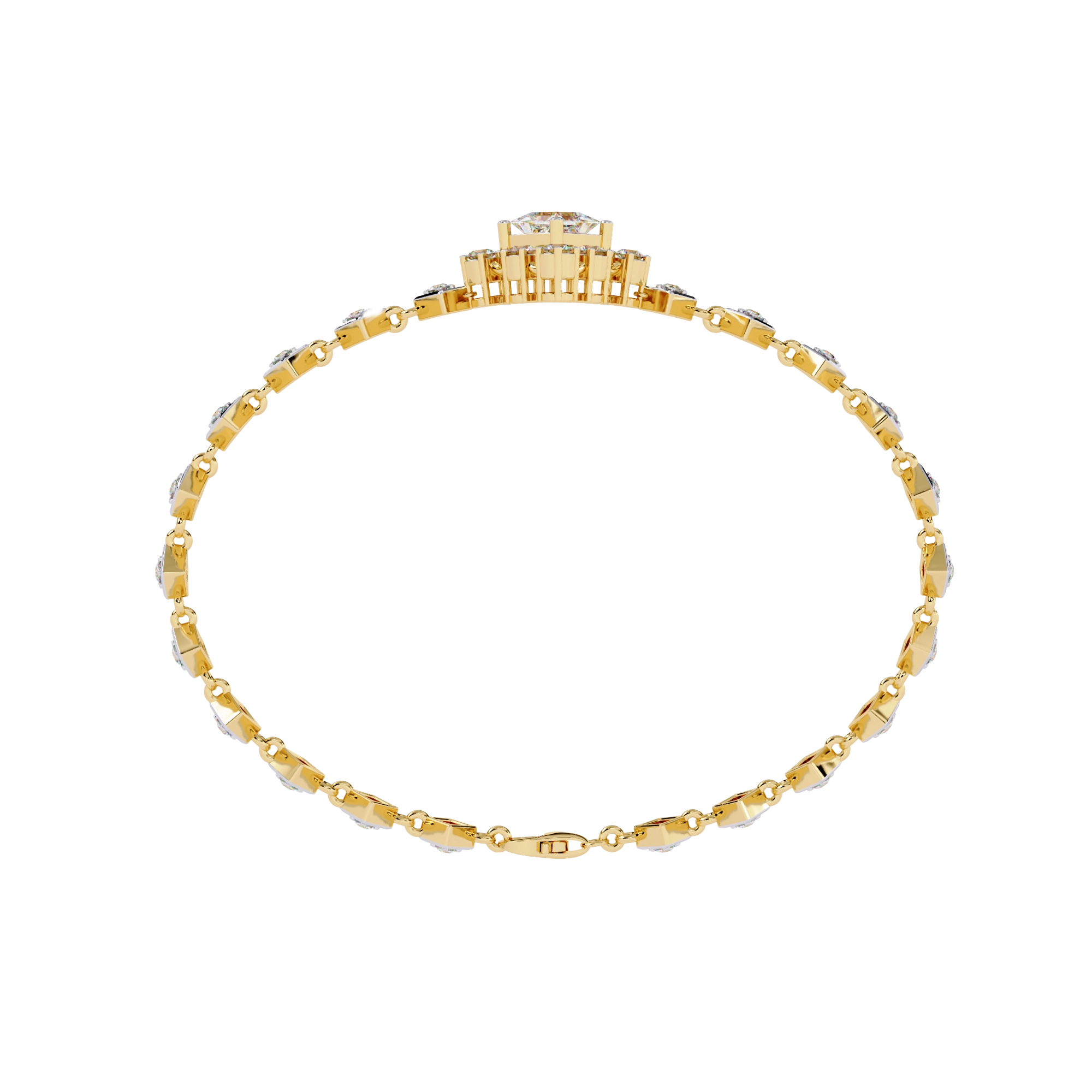 Geometric Diamond Bracelet
