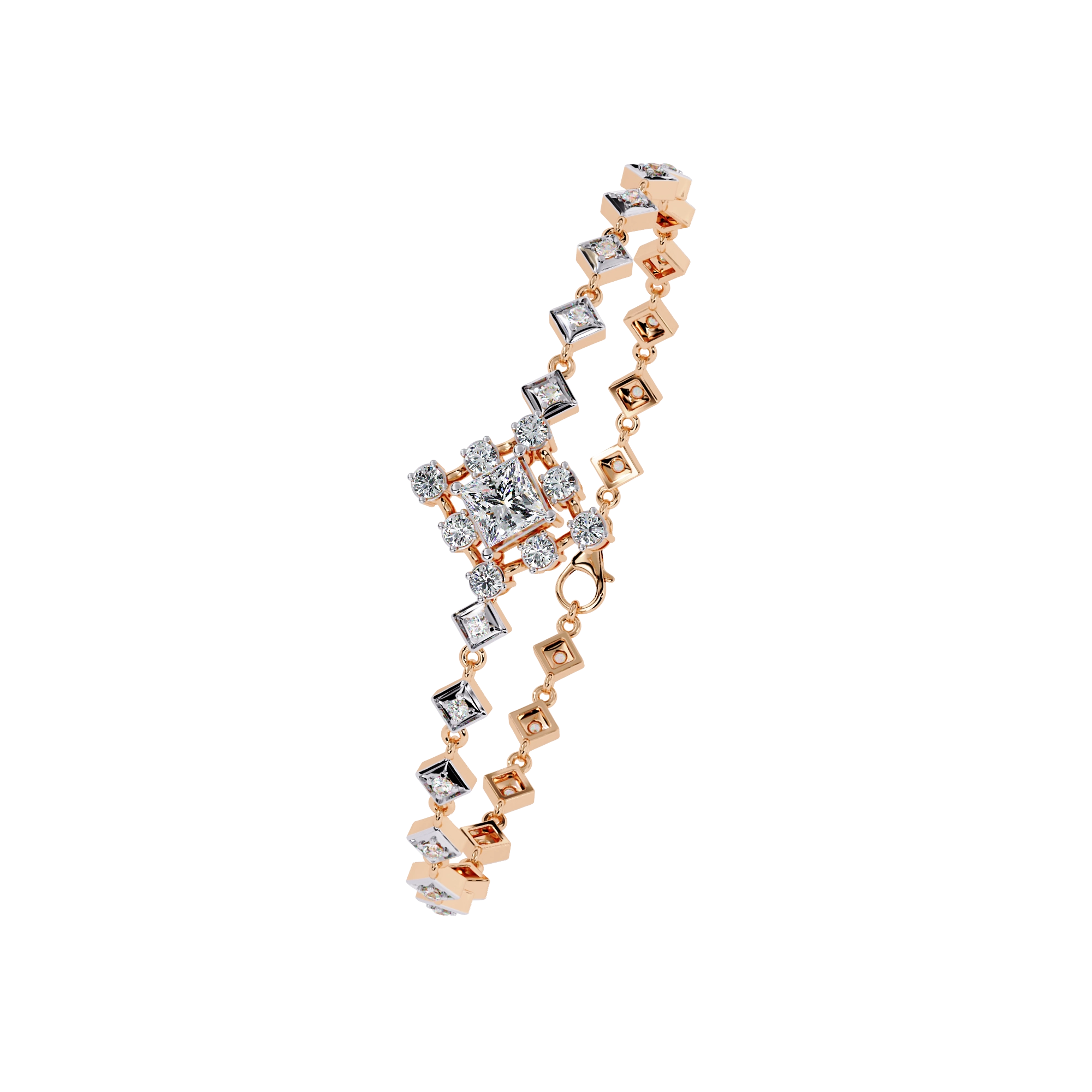 Geometric Diamond Bracelet