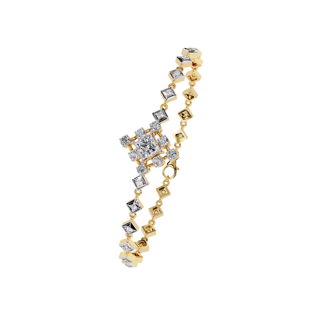 Geometric Diamond Bracelet