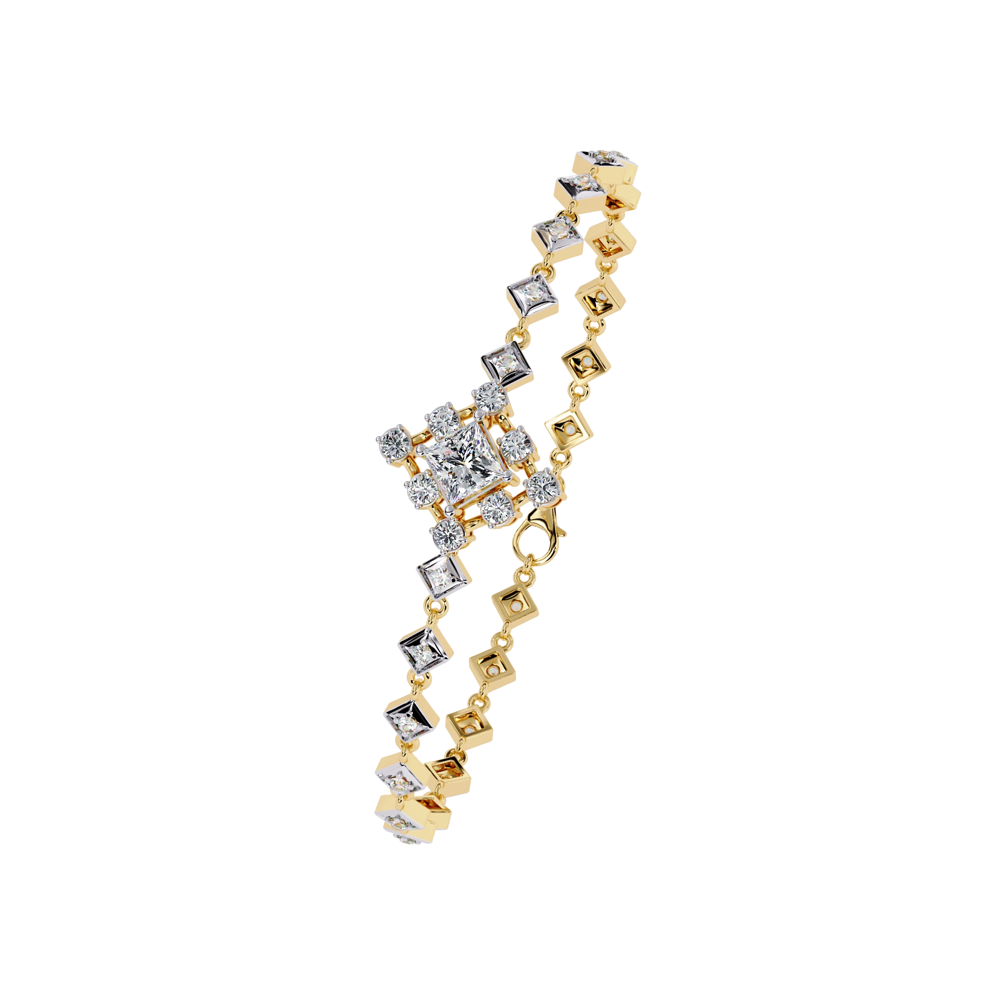 Geometric Diamond Bracelet