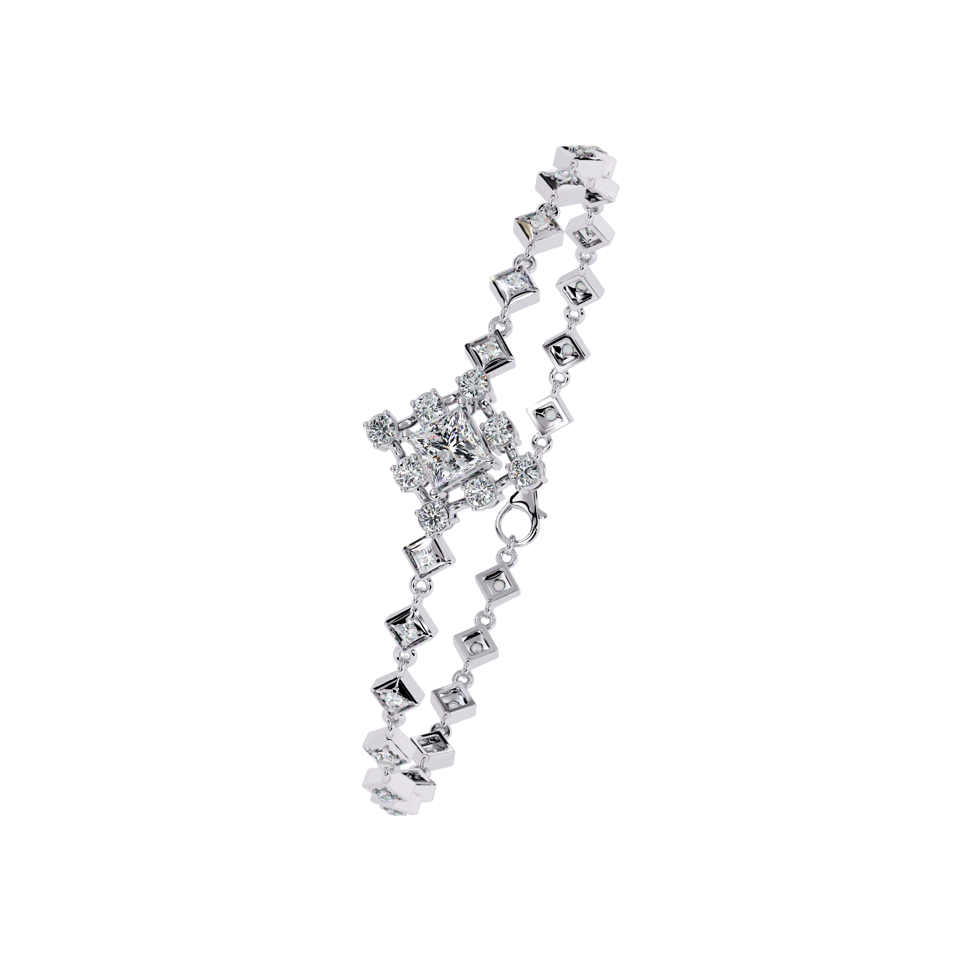 Geometric Diamond Bracelet
