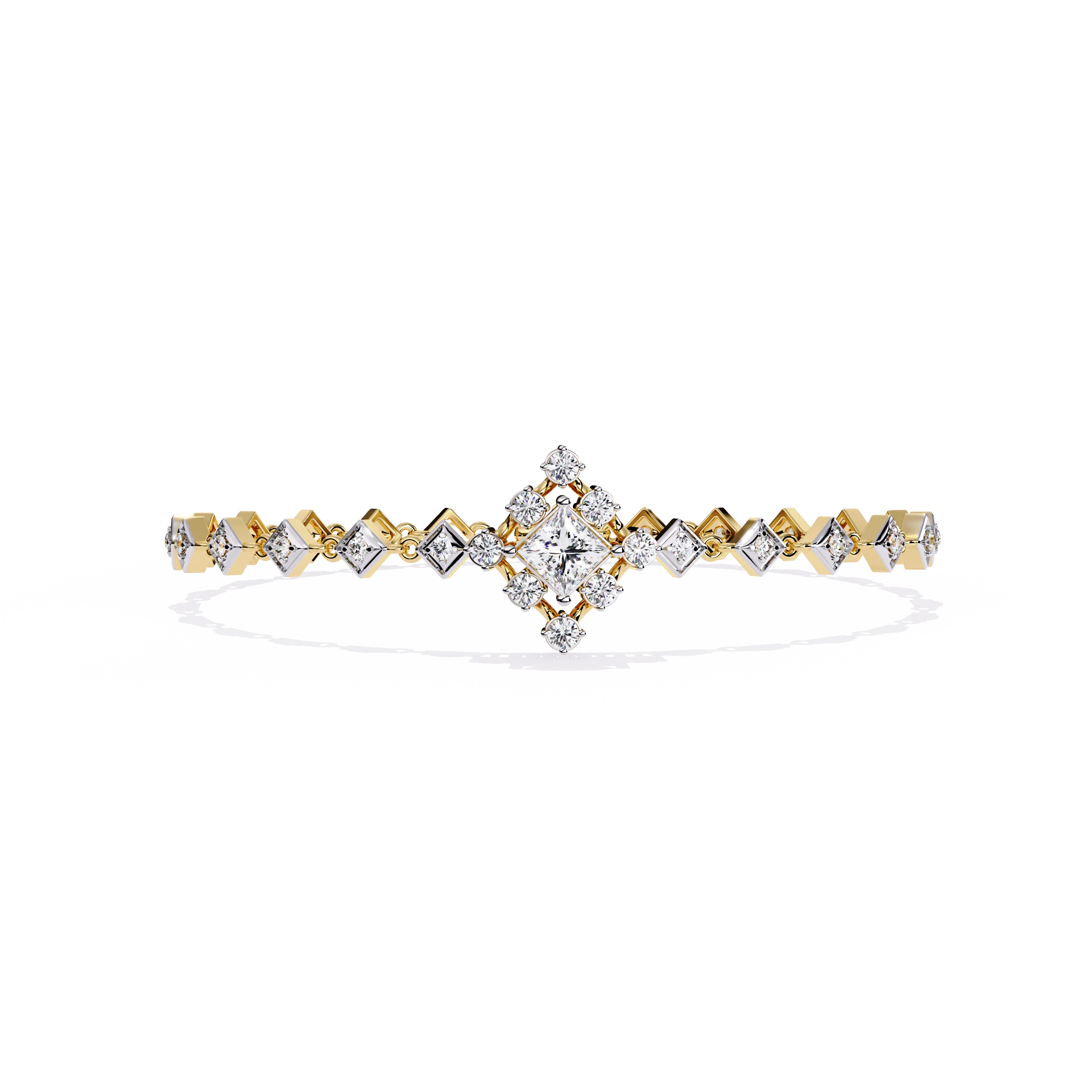 Geometric Diamond Bracelet