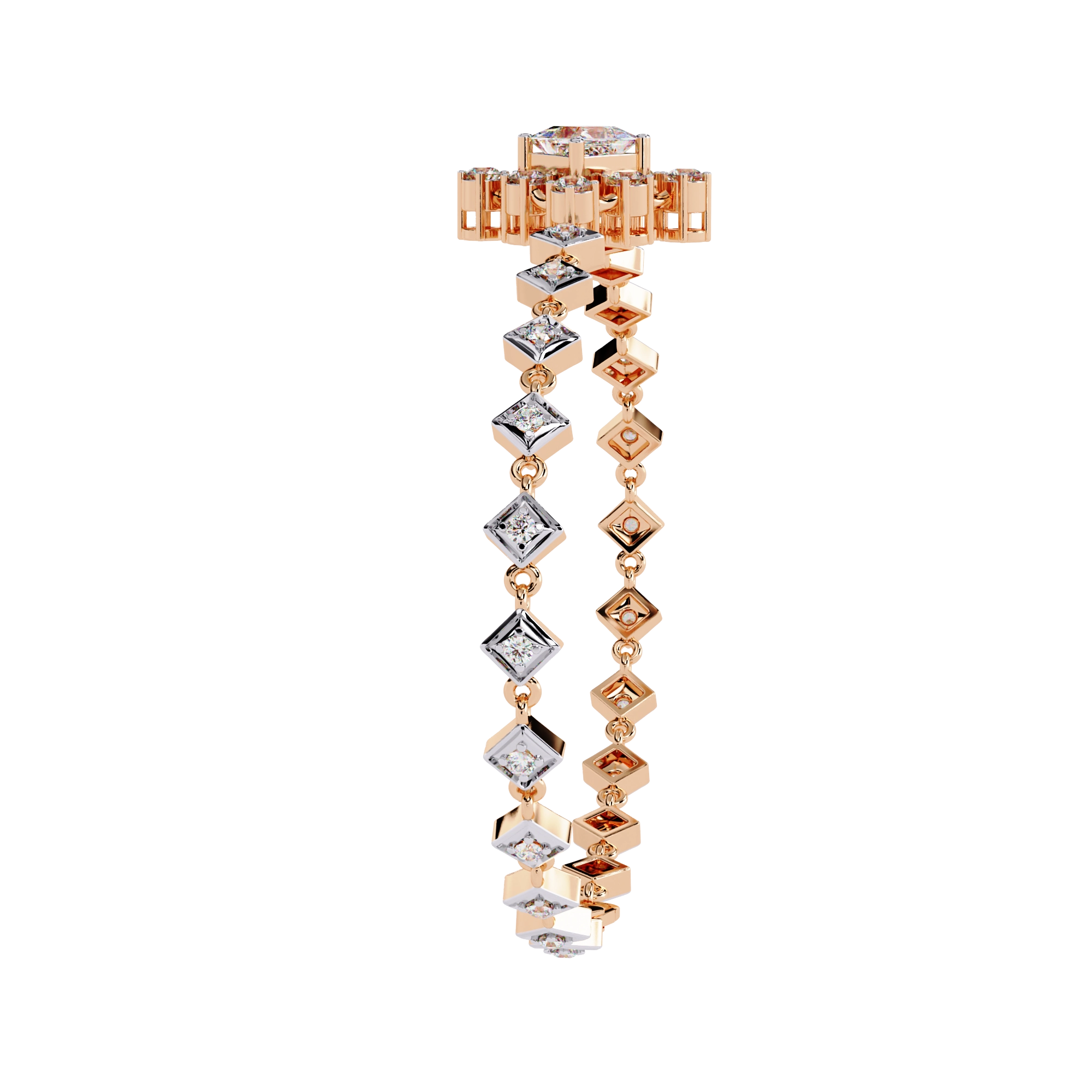 Geometric Diamond Bracelet