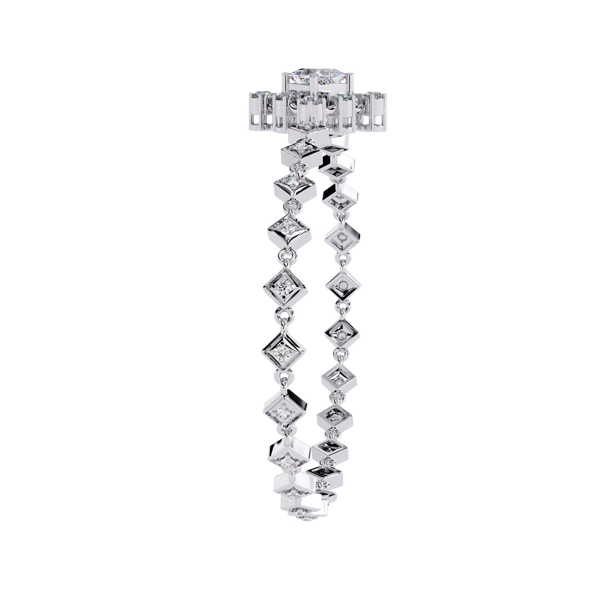 Geometric Diamond Bracelet