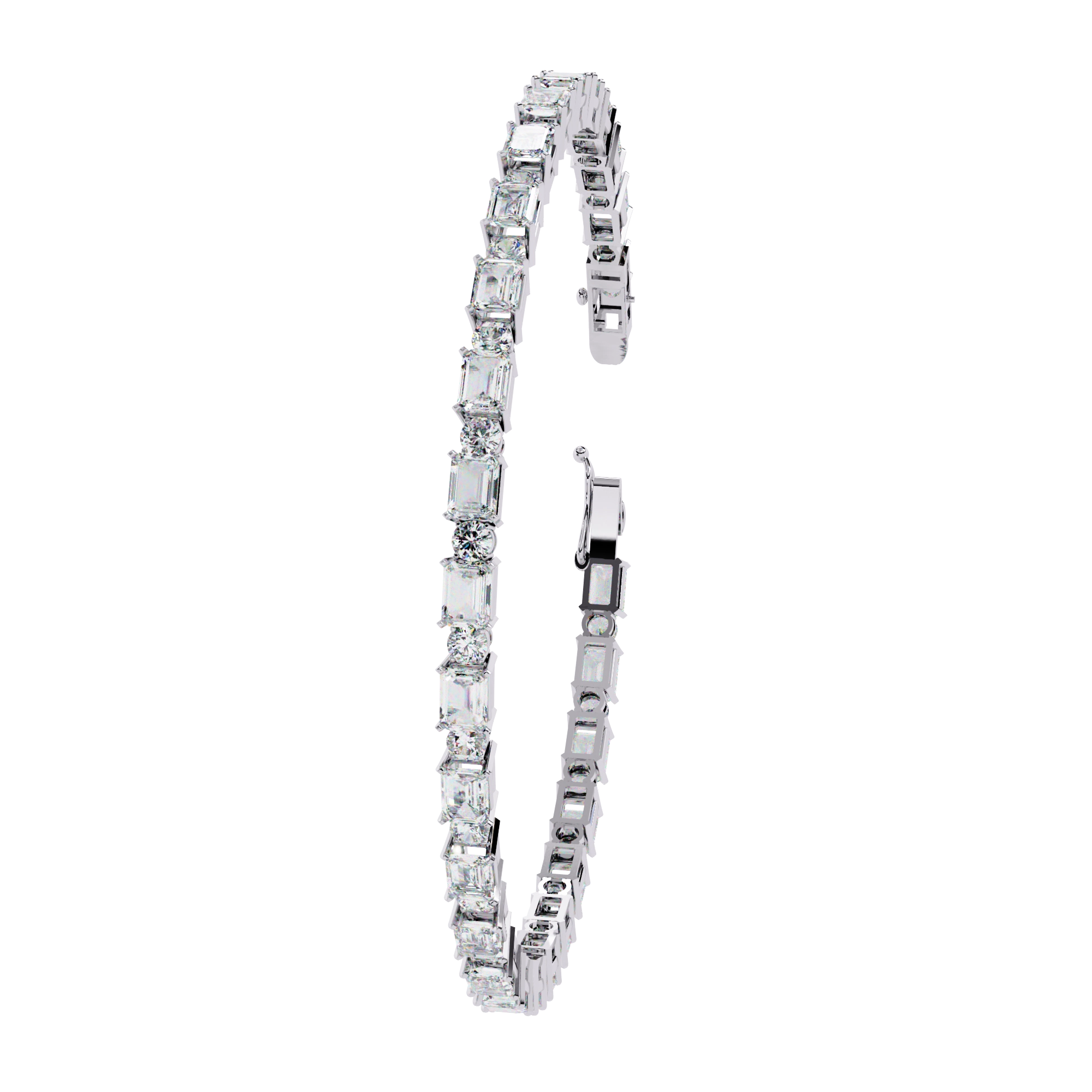 Square Cut Diamond Bracelet