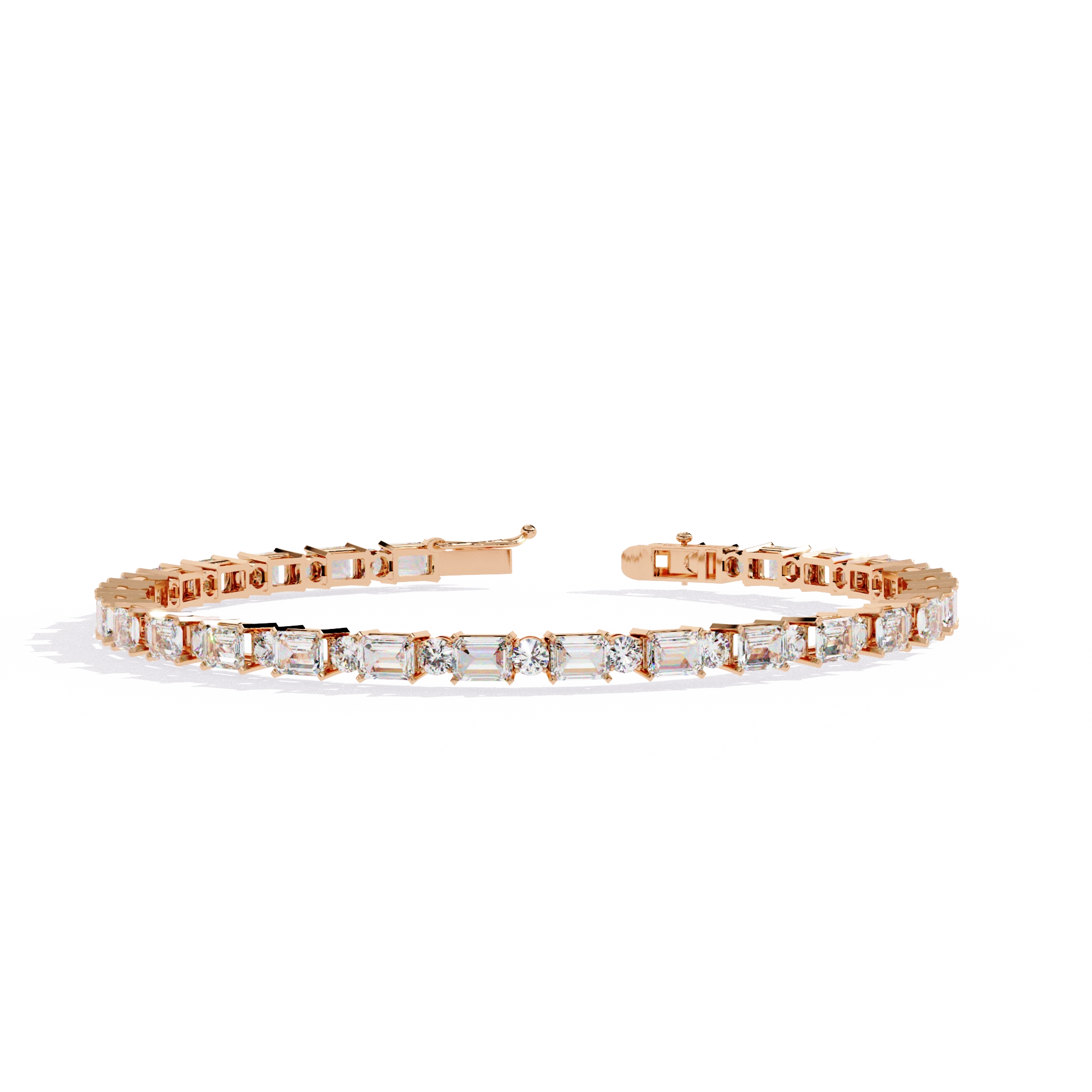 Square Cut Diamond Bracelet