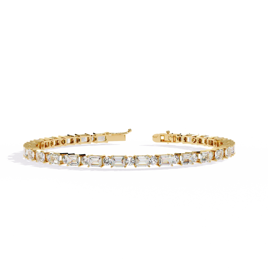 Square Cut Diamond Bracelet