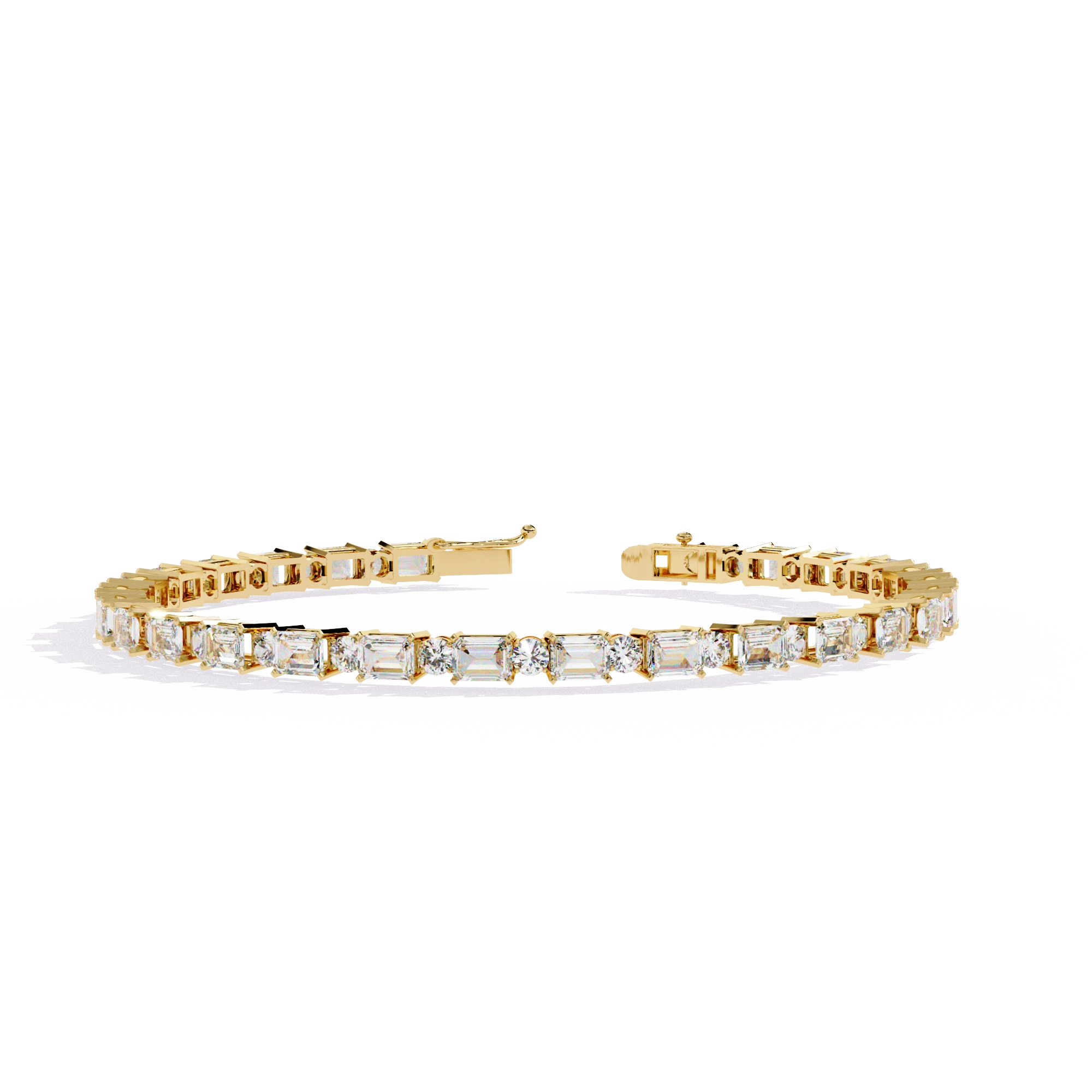 Square Cut Diamond Bracelet