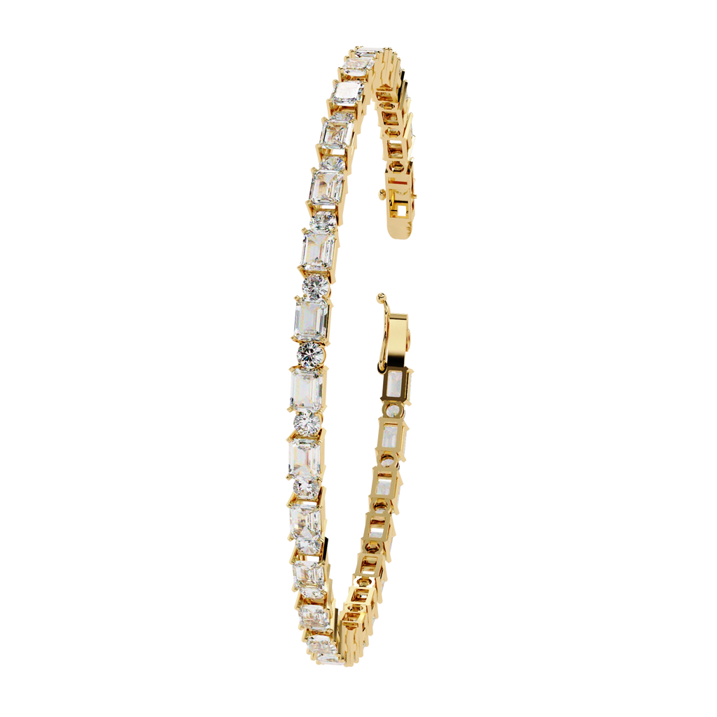 Square Cut Diamond Bracelet