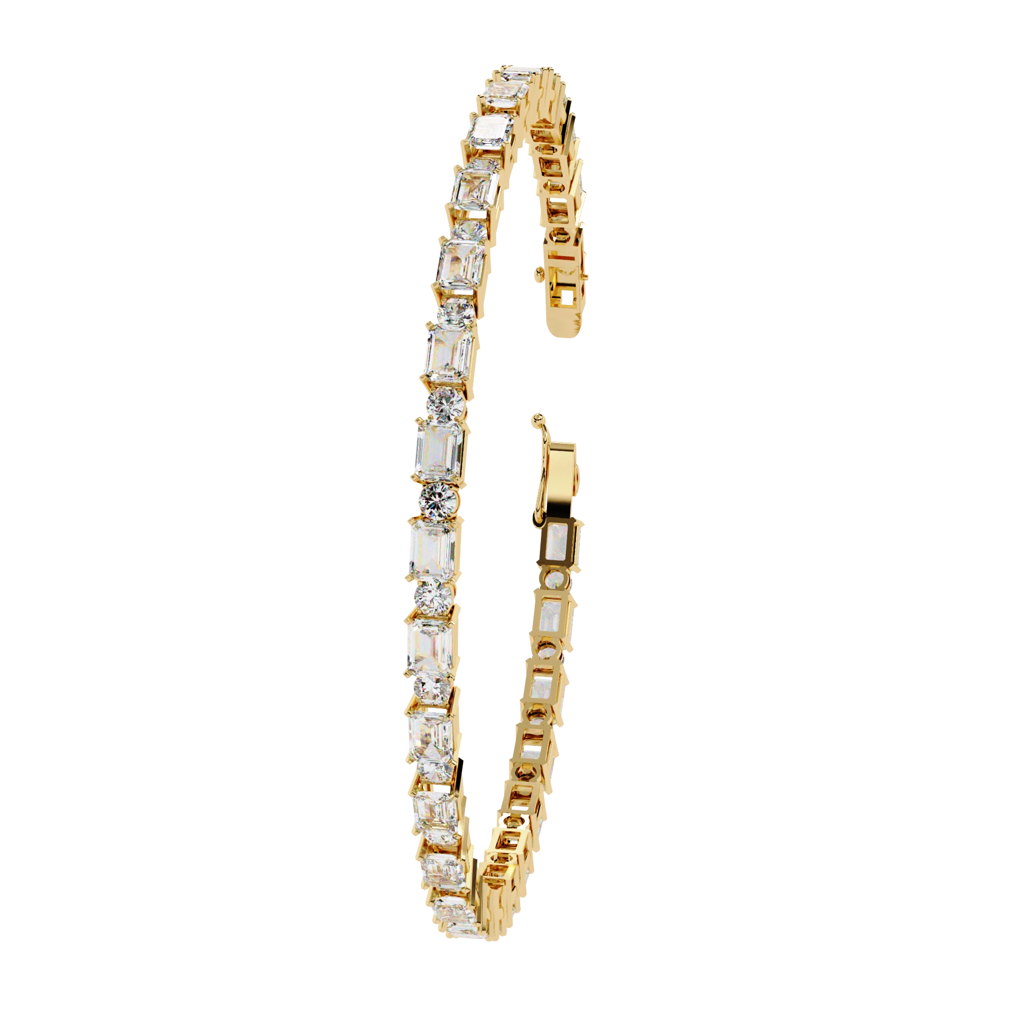 Square Cut Diamond Bracelet