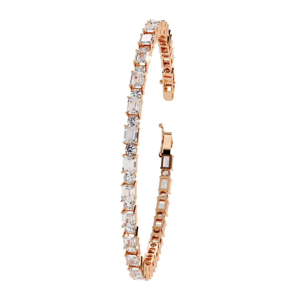 Square Cut Diamond Bracelet